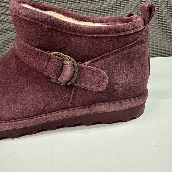 BEARPAW® Suede Petite Micro Boot Purple Women's Size 9 - Picture 8 of 8